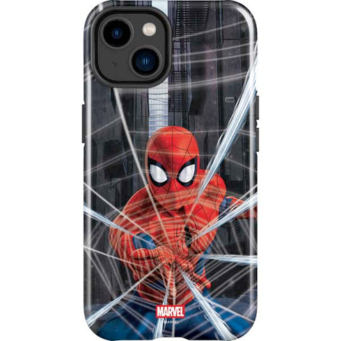 Marvel Spiderman Web Throw iPhone 15 Impact Case